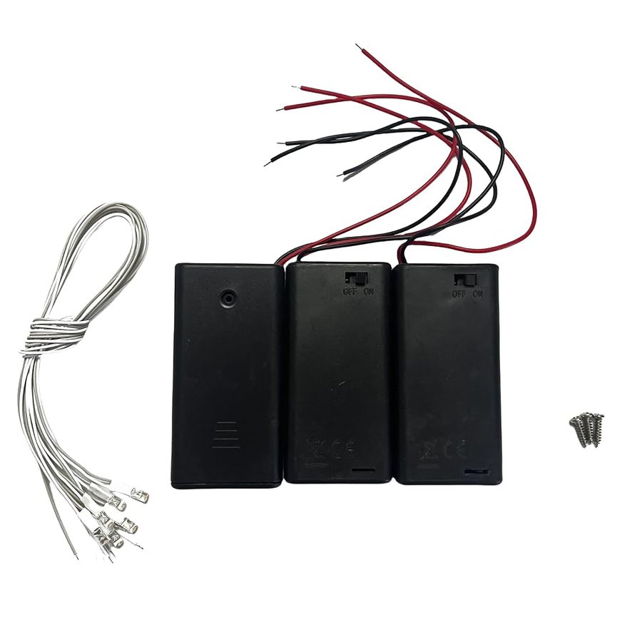 Flever AA Battery Packs and LED Light Wires DIY miniature house kit — second view
