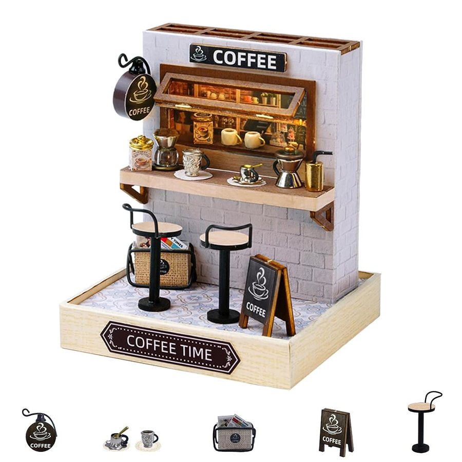 Flever Coffee Time DIY miniature house kit — second view