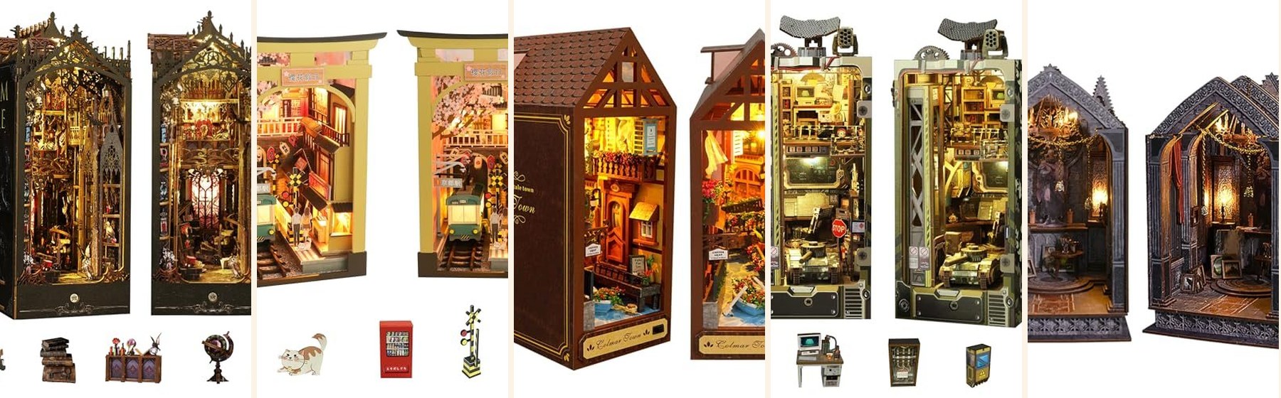 Flever book nooks — A lit alleyway that lives between your paperbacks.