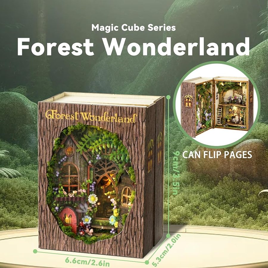Flever Forest Wonderland DIY miniature house kit — detail of the build