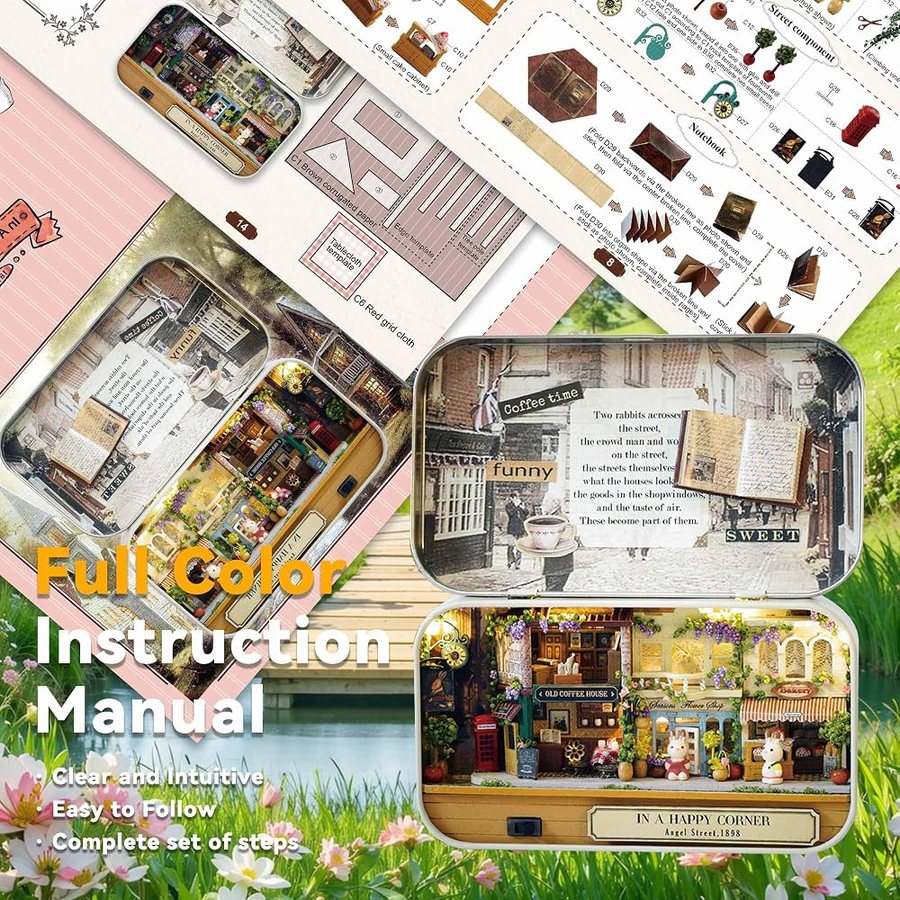 Flever Happy Corner DIY miniature house kit — what comes in the box