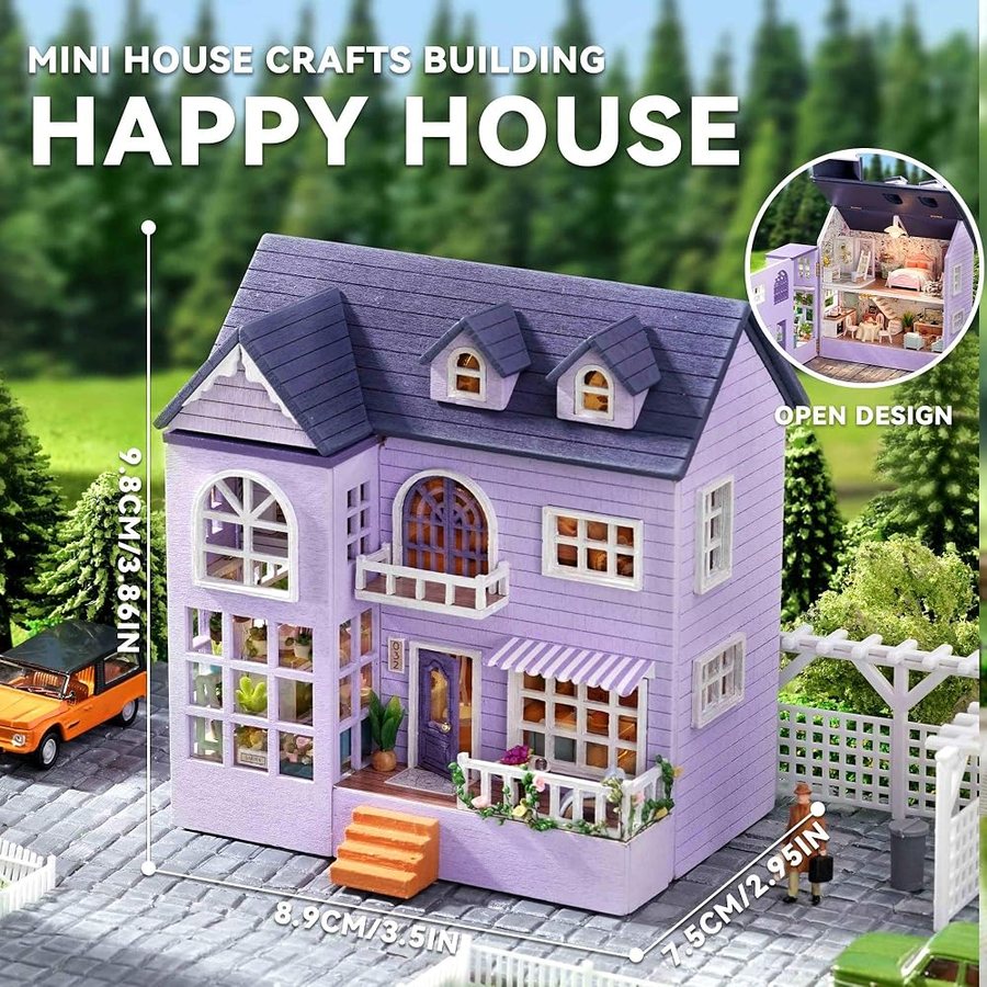 Flever Happy House DIY miniature house kit — detail of the build