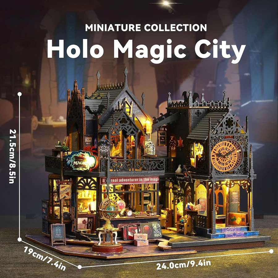Flever Holo Magic City DIY miniature house kit — detail of the build