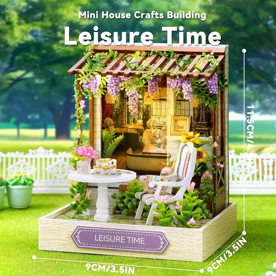 Flever Leisure Time DIY miniature house kit — detail of the build