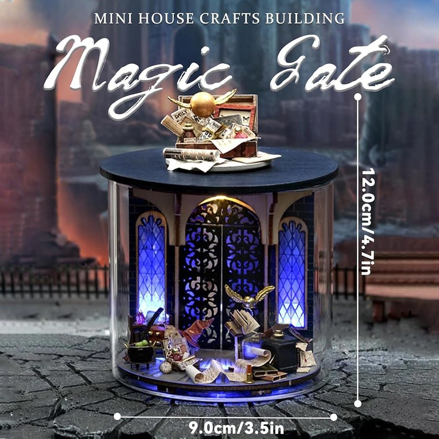Flever Magic Gate DIY miniature house kit — detail of the build
