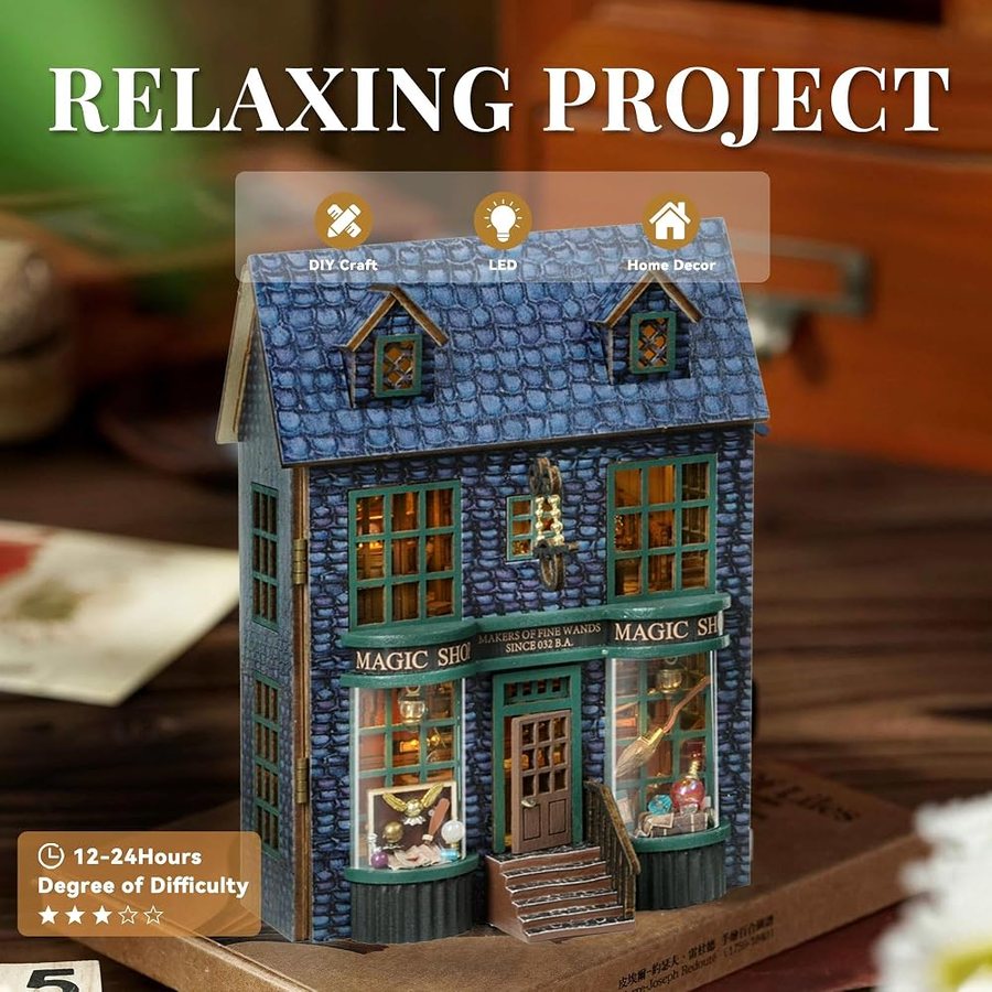 Flever Magic Store DIY miniature house kit — what comes in the box
