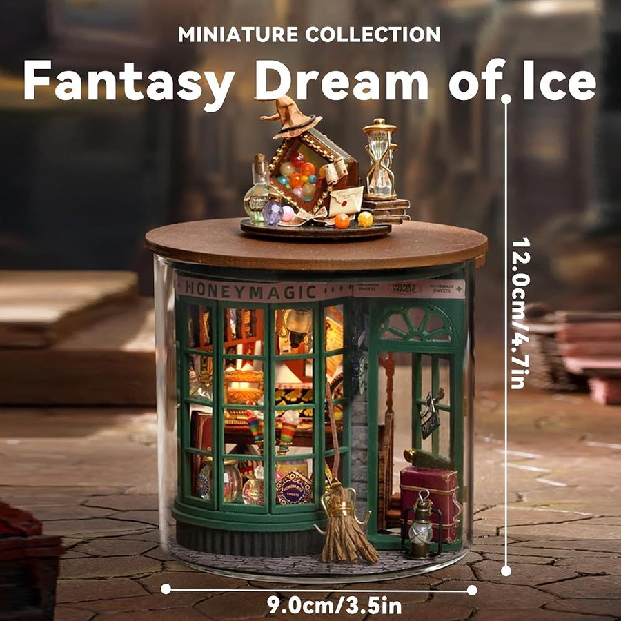Flever Magical Shop DIY miniature house kit — detail of the build