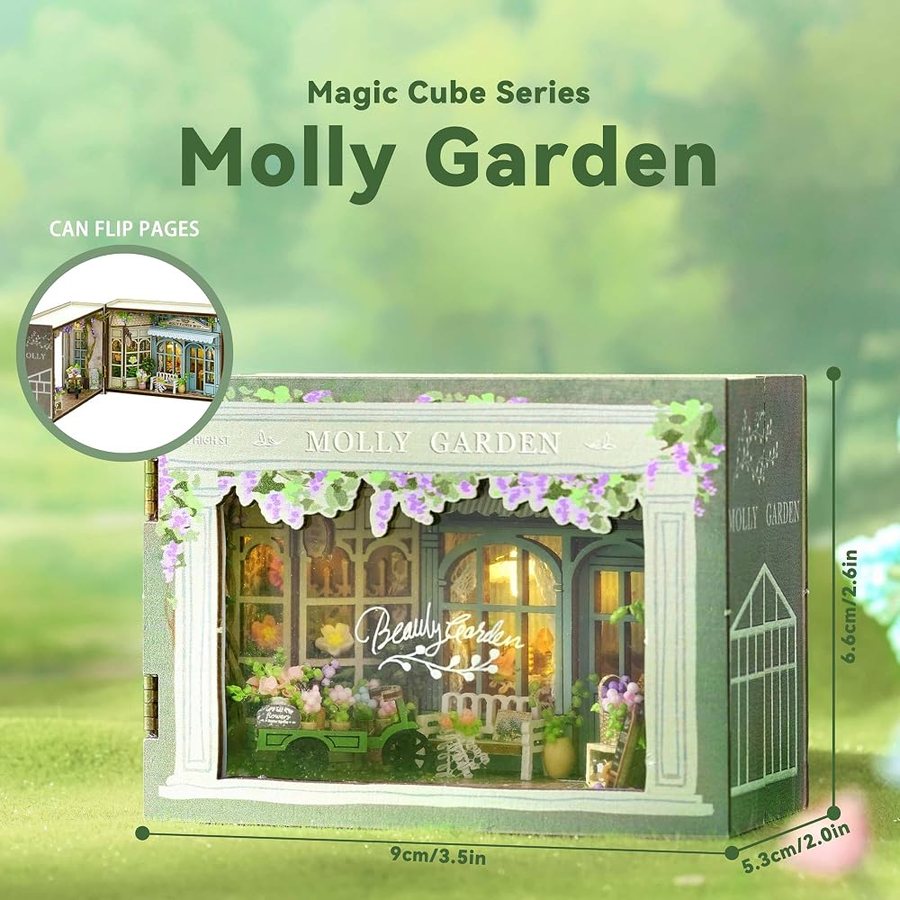 Flever Molly Garden DIY miniature house kit — detail of the build