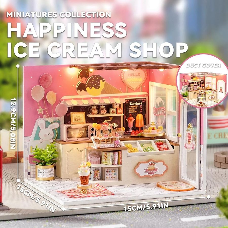 Flever My Little Scene with Tool Kit DIY miniature house kit — detail of the build