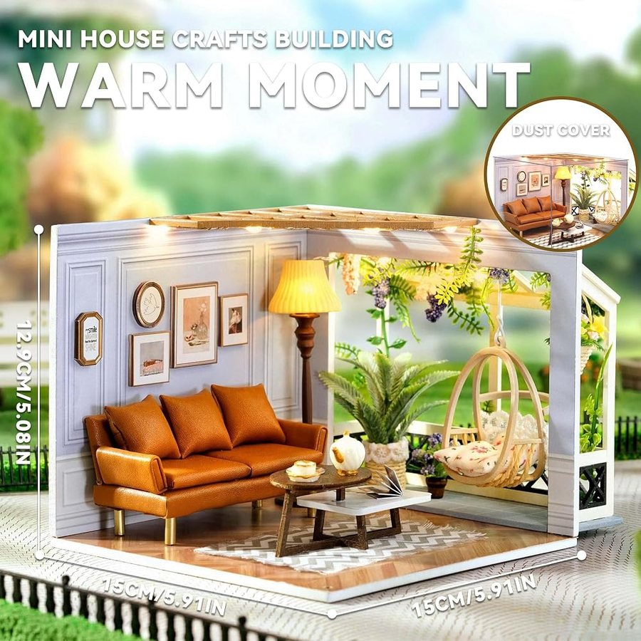 Flever My Little Scene with Tool Kit DIY miniature house kit — finished and lit