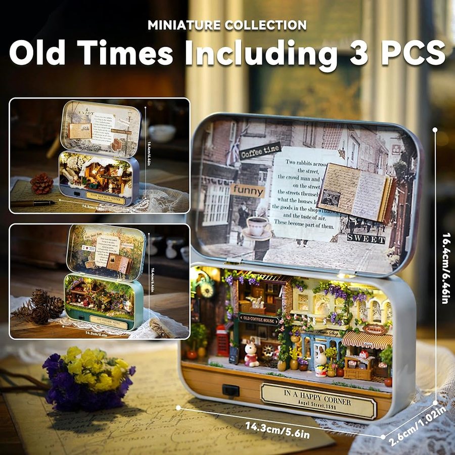 Flever Old Times DIY miniature house kit — detail of the build
