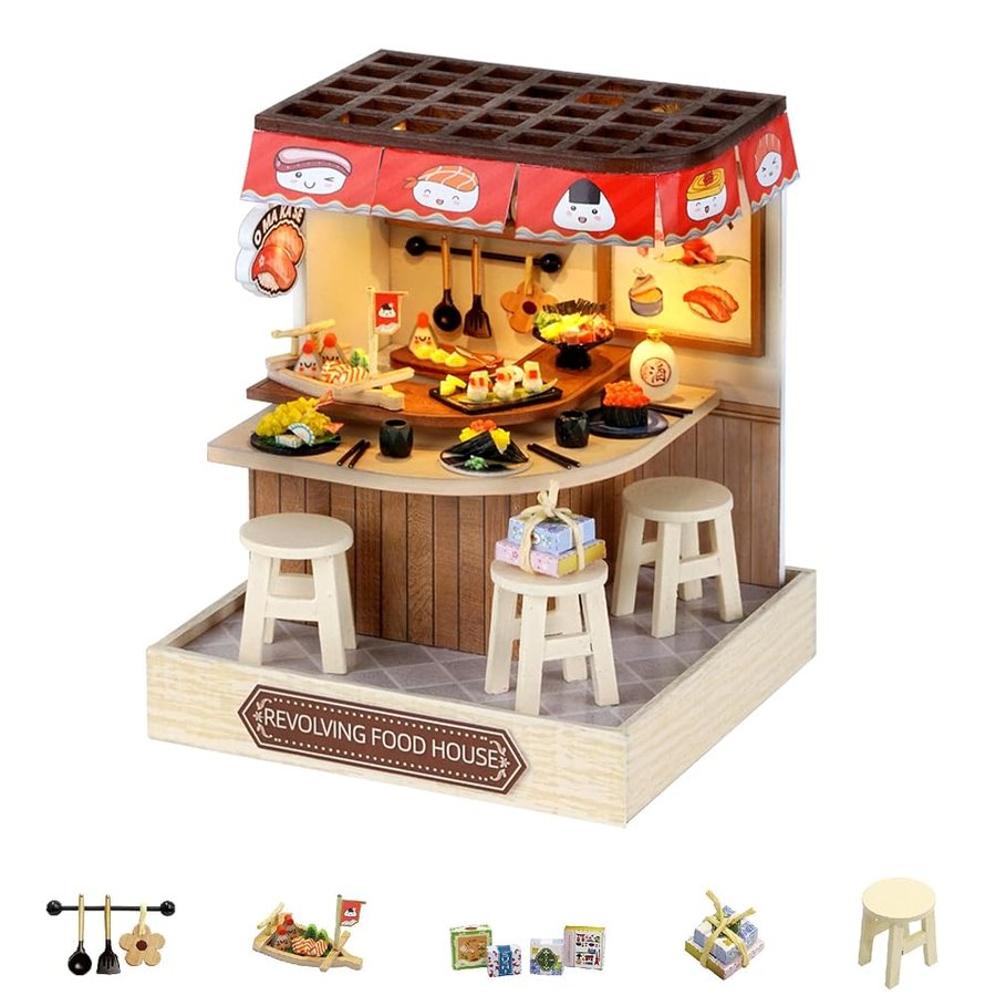 Flever Revolving Food House DIY miniature house kit — second view