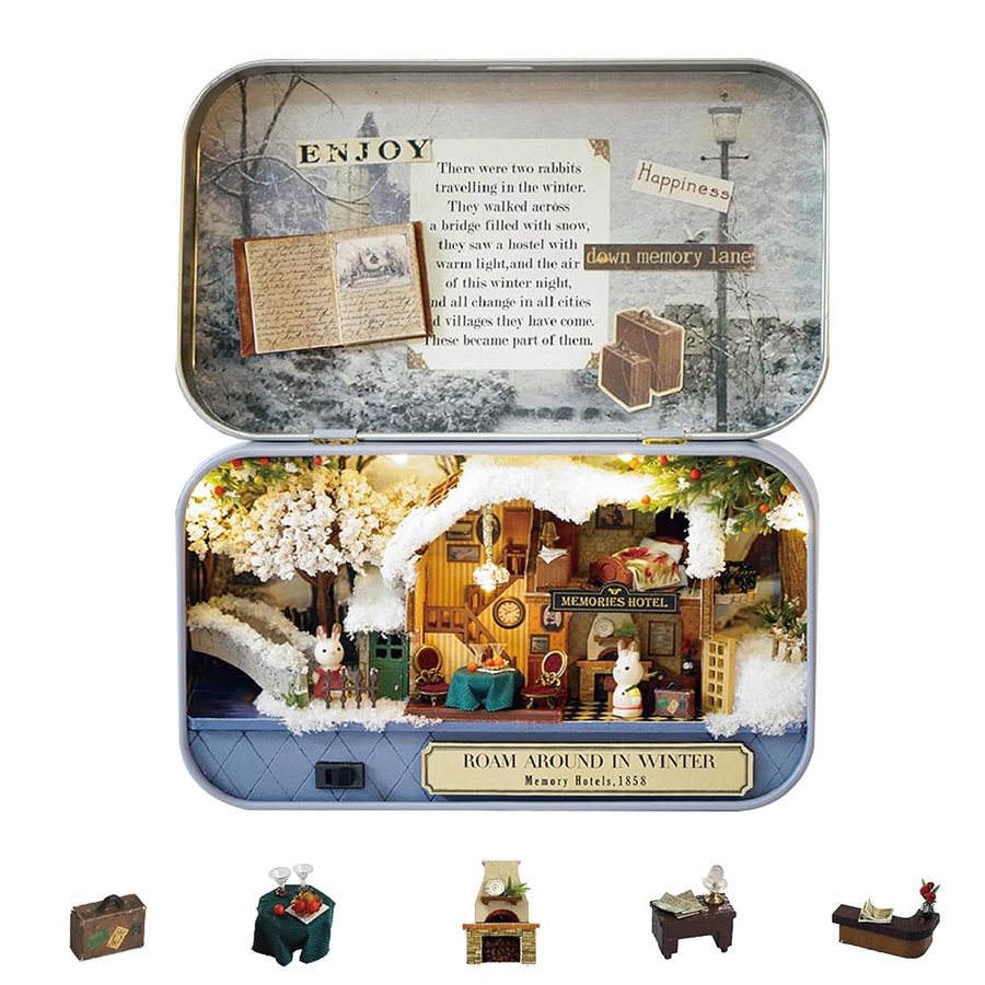 Flever Roam Around in Winter DIY miniature house kit — second view