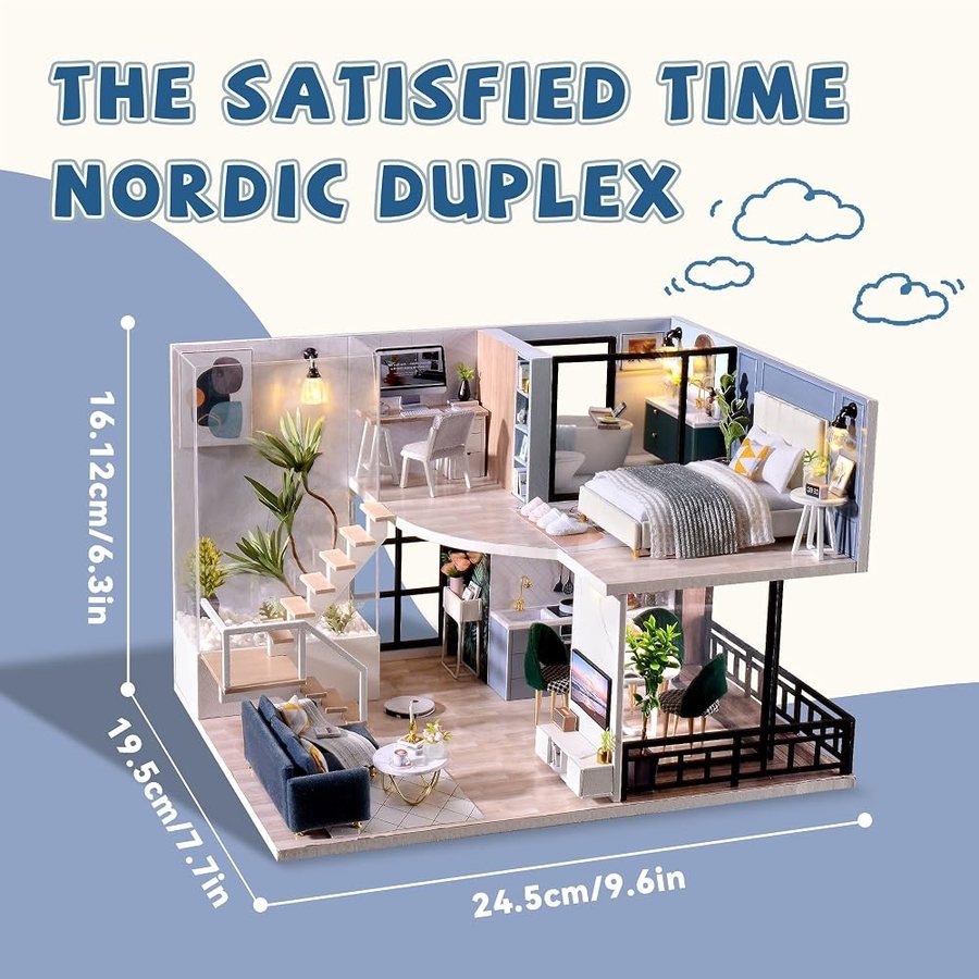 Flever Satisfied Time DIY miniature house kit — detail of the build