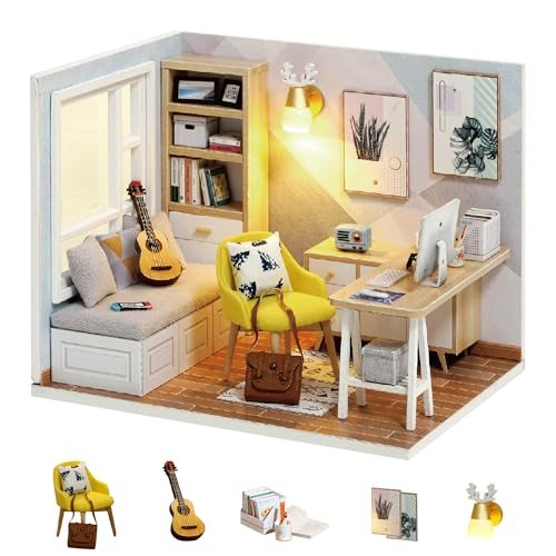 Flever Sunny Study DIY miniature house kit