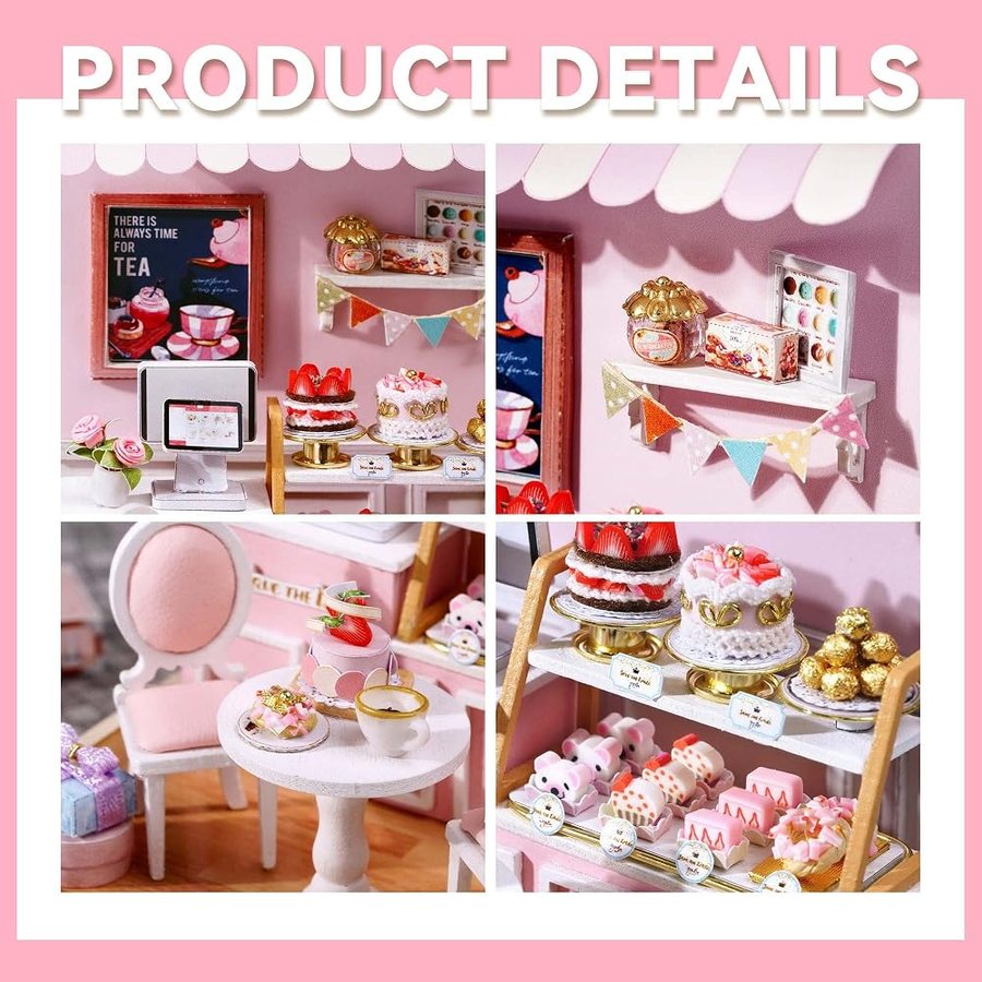 Flever Sweet Talk DIY miniature house kit — finished and lit