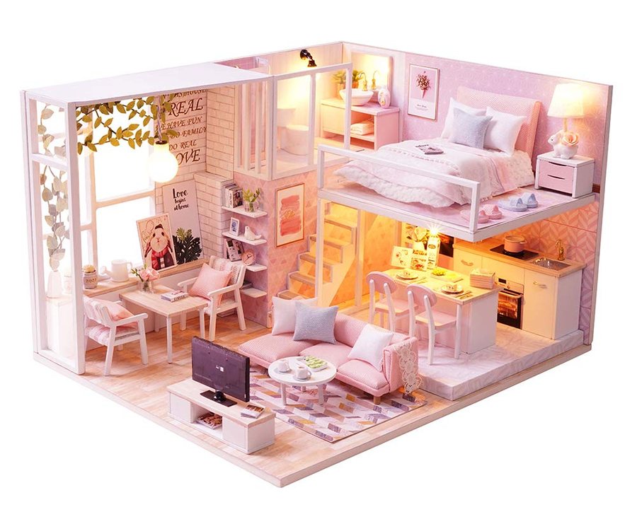 Flever Tranquil Life DIY miniature house kit — second view