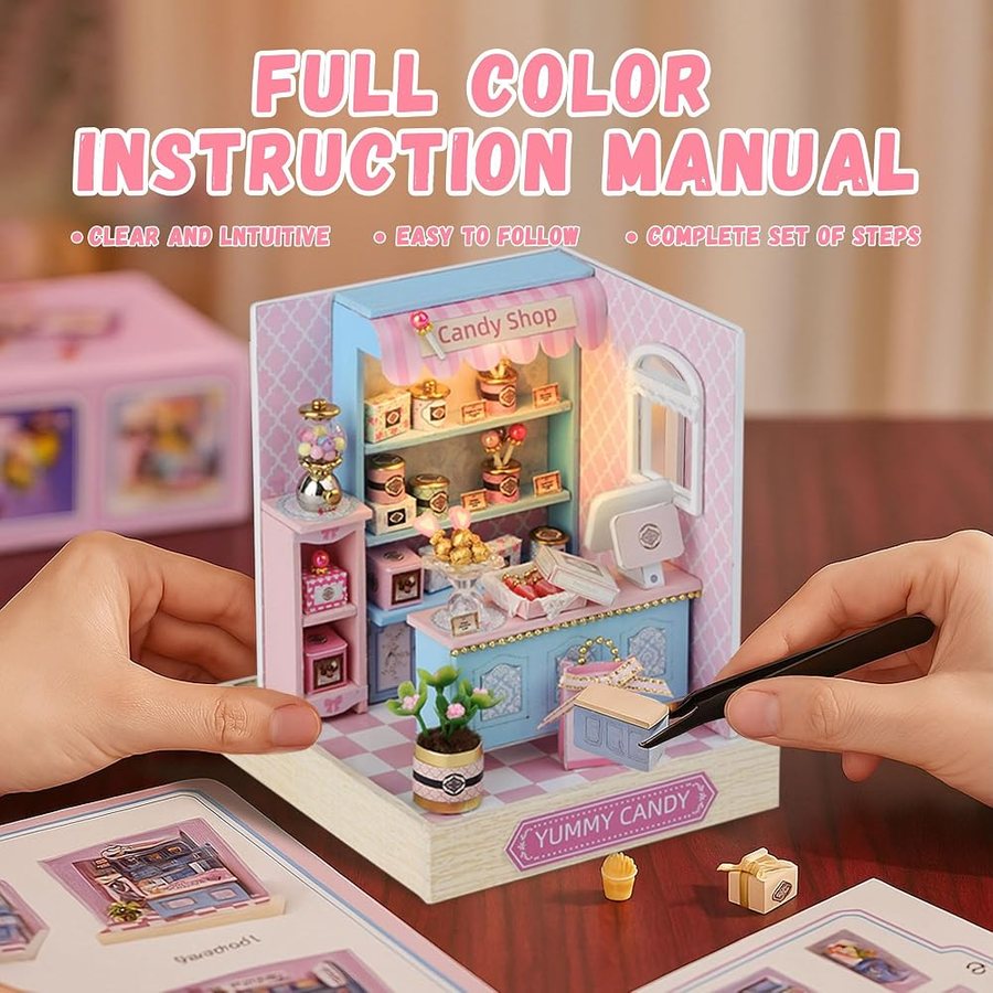 Flever Yummy Candy DIY miniature house kit — what comes in the box